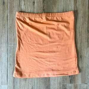 No comment orange tube top